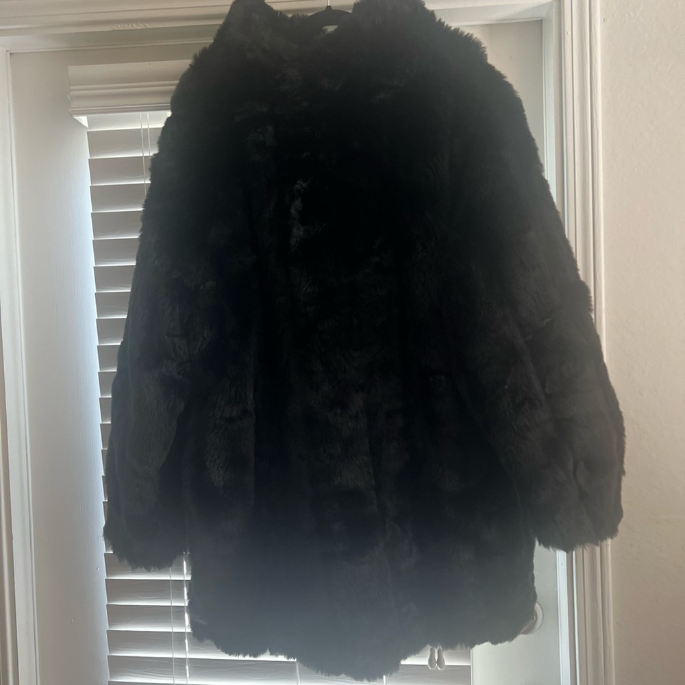 Roaman's Black Teddy Jacket Cozy Chic Outerwear